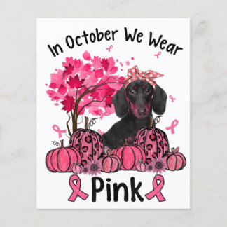 Flyer Dachshund Em Outubro Vestimos O Cancer Rosa Ha