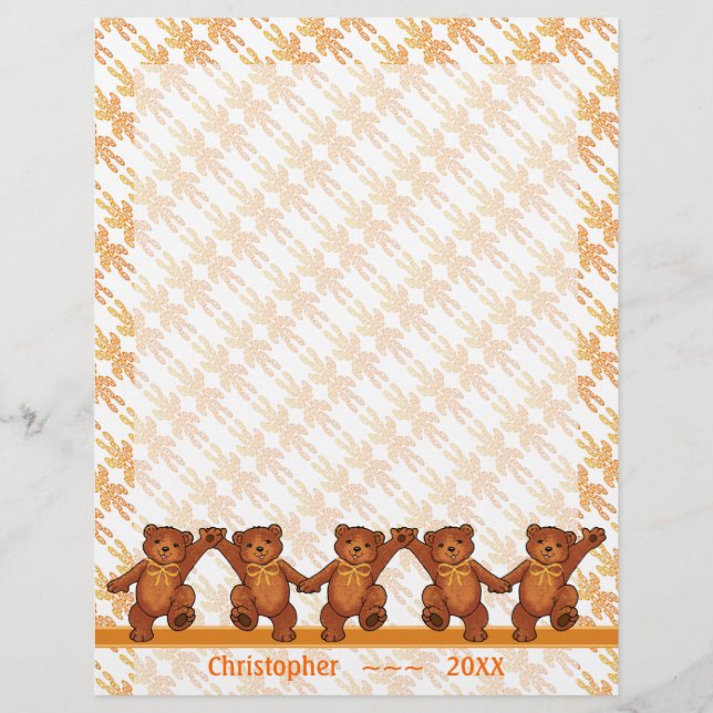 Flyer Dançando Ursos de Teddy Páginas Personalizadas de  (Frente)