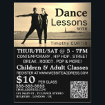 Flyer Dançarinos no Palco, Dance Lesson Advertising<br><div class="desc">Dançarinos no Palco,  Dançarinos Lições De Publicidade Na Loja Cartão de visita.</div>