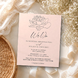 Flyer Dandelion Pastel Rosa Botânico Orçamento Nós Fazem