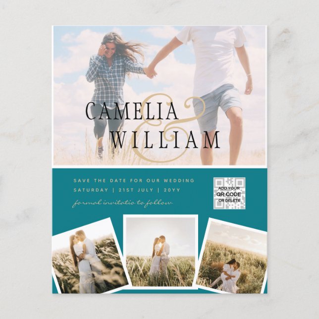 Flyer Data de Salvamento do Código QR do Convite de casa (Frente)