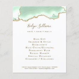 Flyer de agata verde-assado