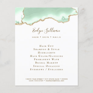 Flyer de agata verde-assado