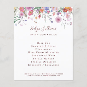 Flyer de flores silvestres frescas