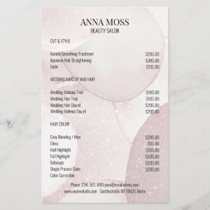 Flyer de Glitter Modern Rosegold