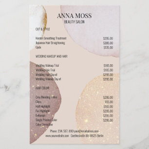 Flyer de Glitter Modern Rosegold