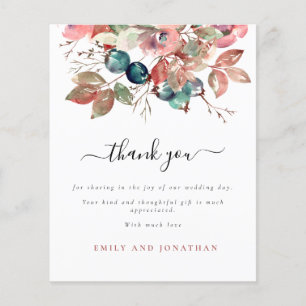 FLYER DE PAPEL DE Orçamento Casamento Floral Ros