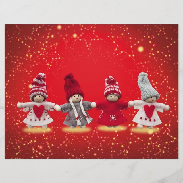 Flyer Decorações de Natal em um fundo vermelho (Frente)