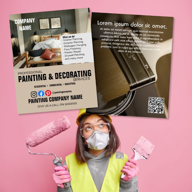 Flyer decorador de interiores designer (Criador carregado)