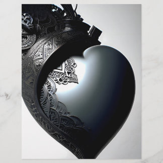 Flyer Decorated Iron Heart Romantic Picture. AI