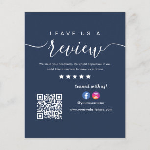 Flyer Deixe-nos um Marinho Azul do Instagram do Facebook