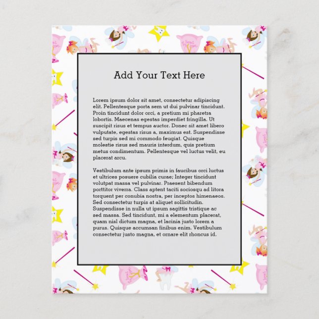 Flyer Dentes Brancos bonito de Fada Magia Dentes Brancos (Frente)