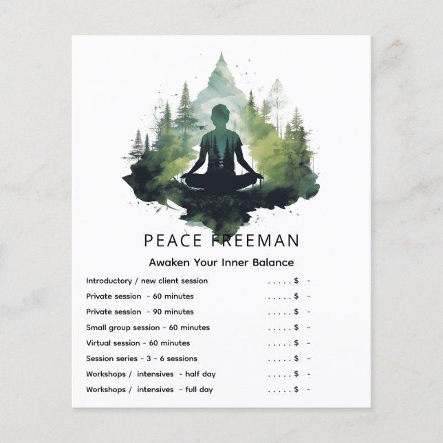 Flyer Dentro do Silêncio | Meditação na Floresta (Frente)
