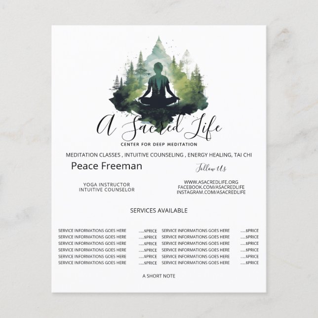Flyer Dentro do Silêncio | Meditação na Floresta (Frente)
