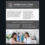 Flyer Dermatologist Dermatology Clinic Logo QR Gray<br><div class="desc">Promote your dermatology clinic with a professional, customizable flyer designed to help attract new patients and clearly showcase your services. Ideal for dermatologists, skin care clinics, and medical practices, this flyer allows you to add your logo, clinic information, services, and a QR code that links directly to your website or...</div>