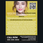Flyer Dermatologista de na moda, Clínica de Dermatologia<br><div class="desc">Dermatologista De na moda,  Clínica De Dermatologia,  Folhetos Publicitários De Código QR Pela Loja De Cartão de visita.</div>