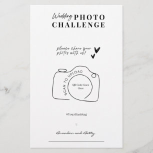 Flyer Desafio de Foto de Casamento, Eu Espiando Jogo de