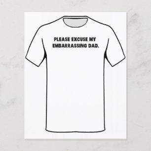 Flyer Desculpe por favor meu pai embaraçoso