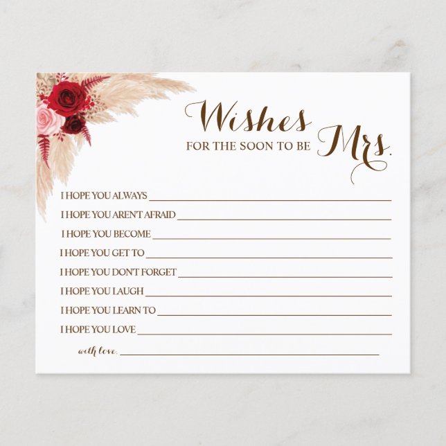 Flyer Deseja que em breve seja a Sra. Chá de panela (Frente)