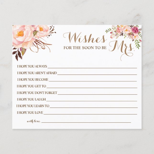 Flyer Deseja que em breve seja a Sra. Chá de panela (Frente)