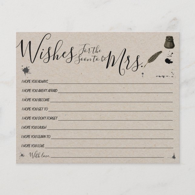 Flyer Deseja que em breve seja a Sra. Chá de panela (Frente)