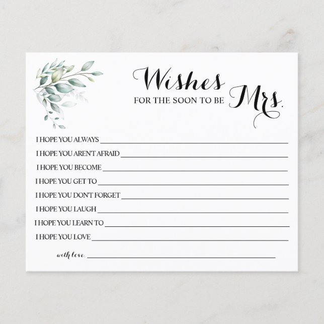 Flyer Deseja que em breve seja a Sra. Chá de panela (Frente)