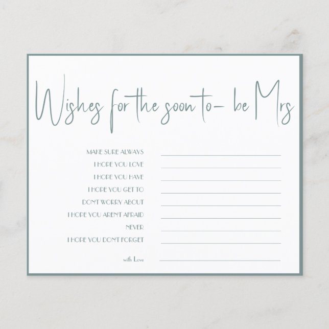 Flyer Deseja que em breve seja a Sra. Chá de panela (Frente)