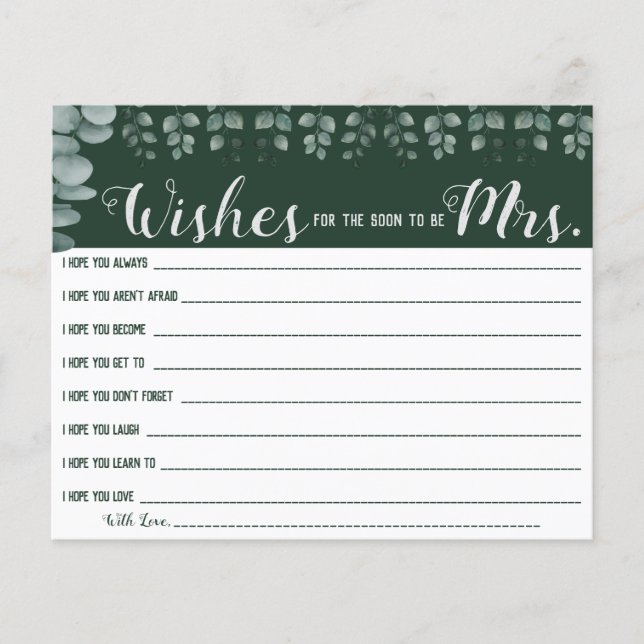 Flyer Deseja que em breve seja a Sra. Chá de panela (Frente)