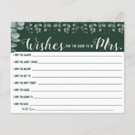 Flyer Deseja que em breve seja a Sra. Chá de panela