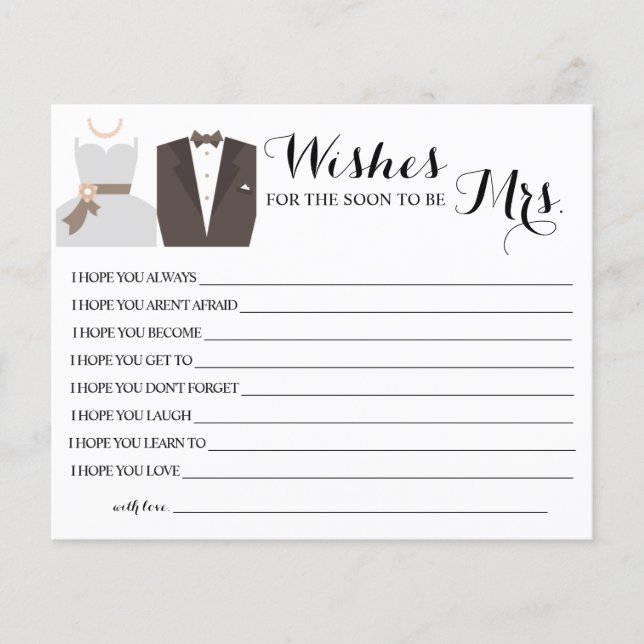 Flyer Deseja que em breve seja a Sra. Chá de panela (Frente)