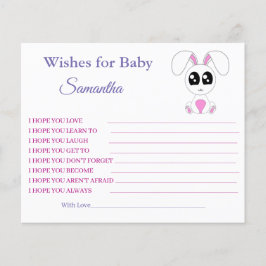 Flyer Desejo um bebê, Rabbit, chá de fraldas