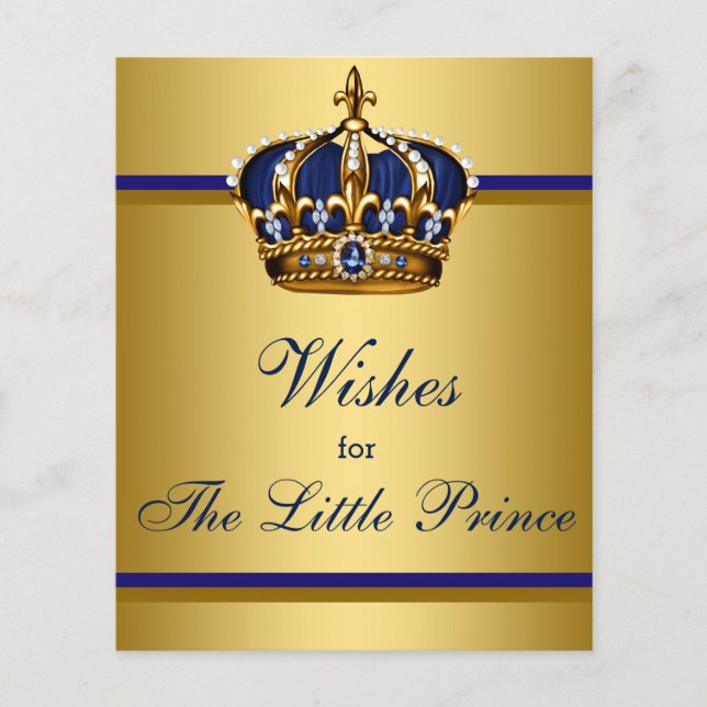 Flyer Desejos de Jogos de Chá de Bebê Príncipe para Bebê (Frente)