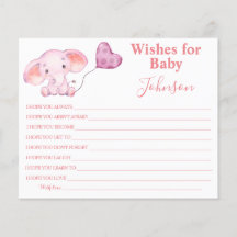 Desejos Para Bebê | Elefante para bebês | Placa de