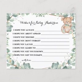 Flyer Desejos para Mãe Urso em Breve - Chuveiro de Folha