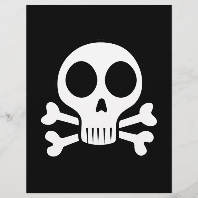 Flyer Desenho de Caveira Pirata (Frente)