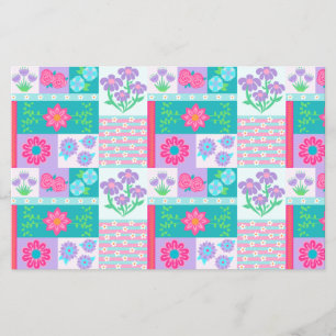 Flyer Desenho de Flores Vibrantes em Flor