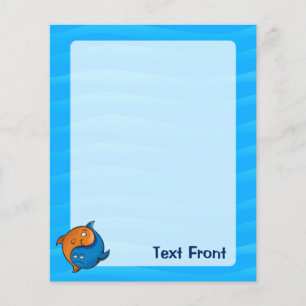 Flyer Desenhos animados dos peixes de Yin Yang