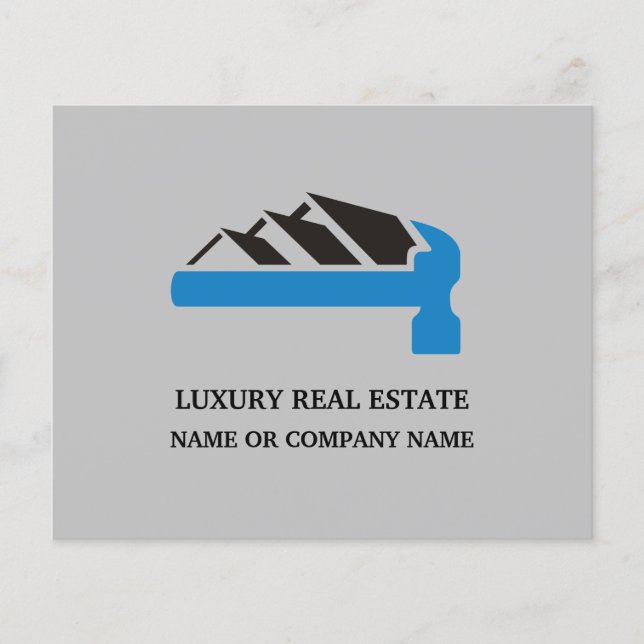 Flyer Desenvolvimento de Imóveis Elegantes Simples (Frente)