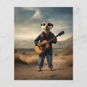 Flyer Desert Blues: Um dama de guitarra Denim Meerkat,