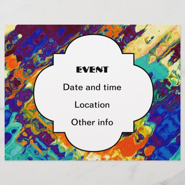 Flyer Design abstrato de textura retrô (Frente)