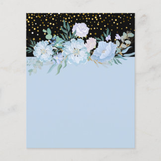 Flyer Design Blue Floral Business ou Event Stationer