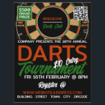 Flyer Design Dartboard, Torneio Darts<br><div class="desc">Design Dartboard,  Folhetos De Anúncios De Torneio Darts Pela Loja De Cartão de visita.</div>
