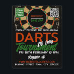 Flyer Design Dartboard, Torneio Darts<br><div class="desc">Design Dartboard,  Folhetos De Anúncios De Torneio Darts Pela Loja De Cartão de visita.</div>