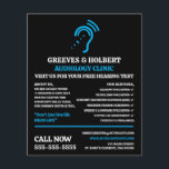 Flyer Design de Audiologia, Audiologista, Clínica Audiol<br><div class="desc">Design De Audiologia,  Audiologista,  Folhetos De Publicidade Clínica De Audiologia Na Loja De Cartões de visitas.</div>