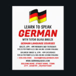 Flyer Design de Bandeira Alemã, Anúncio de curso de líng<br><div class="desc">Bandeira Alemã Design,  Folhetos De Publicidade De Idioma Alemão Por Cartão de visita.</div>