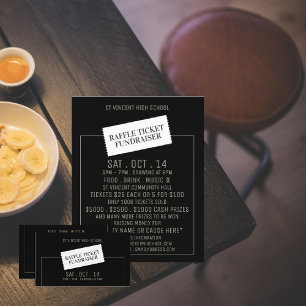 Flyer Design de Bilhete, Evento de Fundraiser de Bilhete