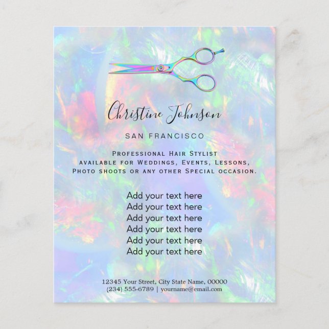 Flyer design de cabeleireiro profissional (Frente)