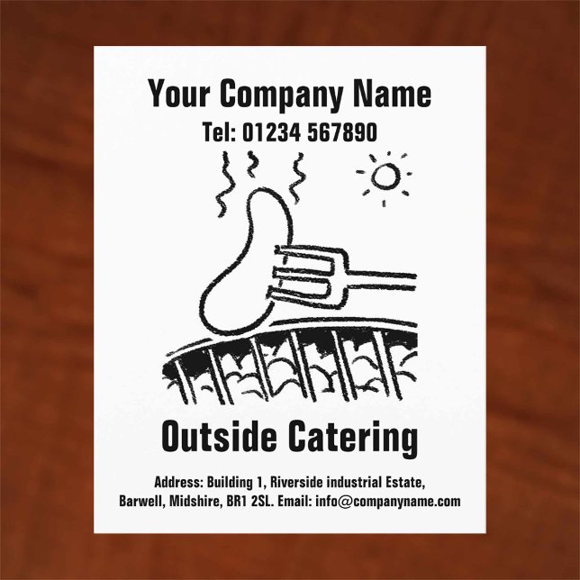 Flyer Design de Cartoon de Catering Externo (Criador carregado)
