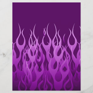 Flyer Design de competência das chamas do roxo legal