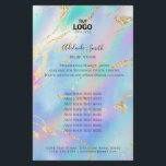 Flyer design de cores pastel<br><div class="desc">folheto profissional de beleza do artista de maquiagem</div>